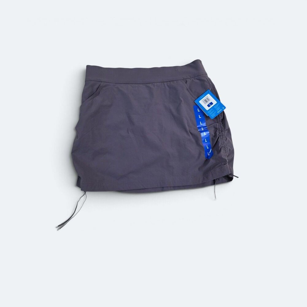 NEW Columbia Women's Hiking Skort Gray Pull-On Stretch Pockets Size L